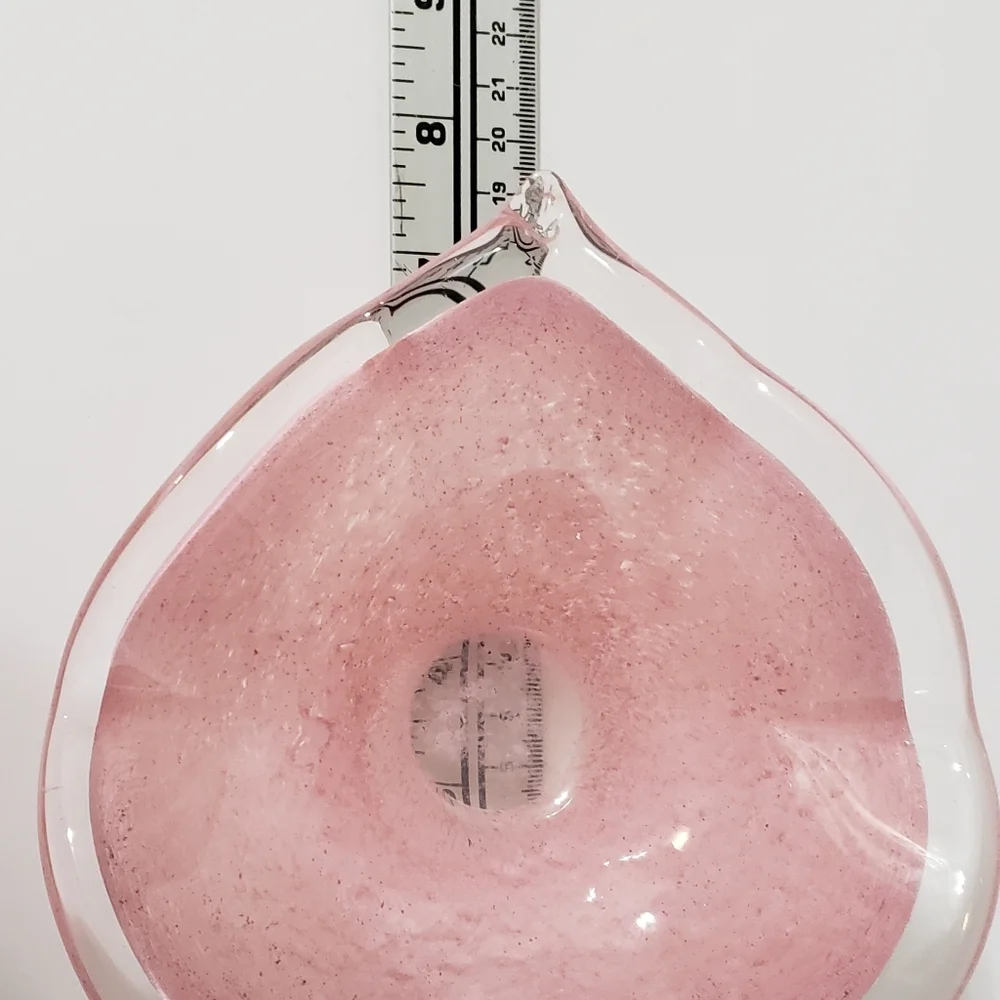 Art Glass Heart Candy Dish Trinket Dish